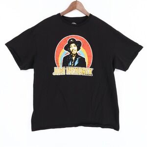 Jimi Hendrix Graphic Band T Shirt Adult XL Black Short Sleeve Crew